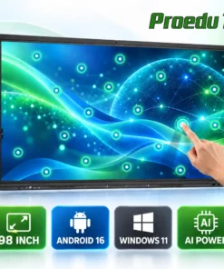 จอสัมผัสอัจฉริยะ Proedu1 TA-98 ขนาด 98 นิ้ว พร้อมมือแสดงการสัมผัสหลายจุด