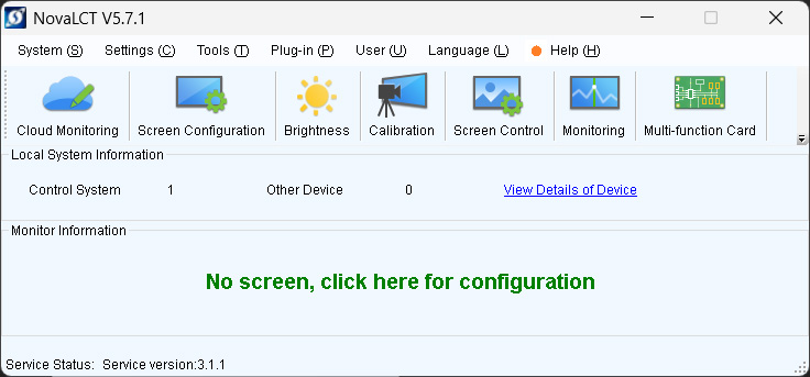 หน้าโปรแกรม novalct