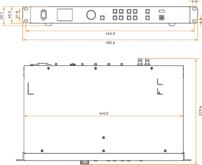 dimension of novastar vc10 pro