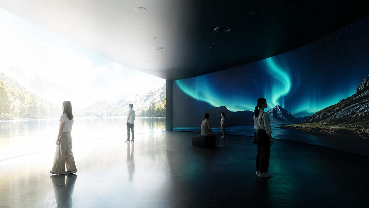 เปรียบเทียบความสว่างและคอนทราสต์ของจอ LED Immersive ภายในห้องมืด