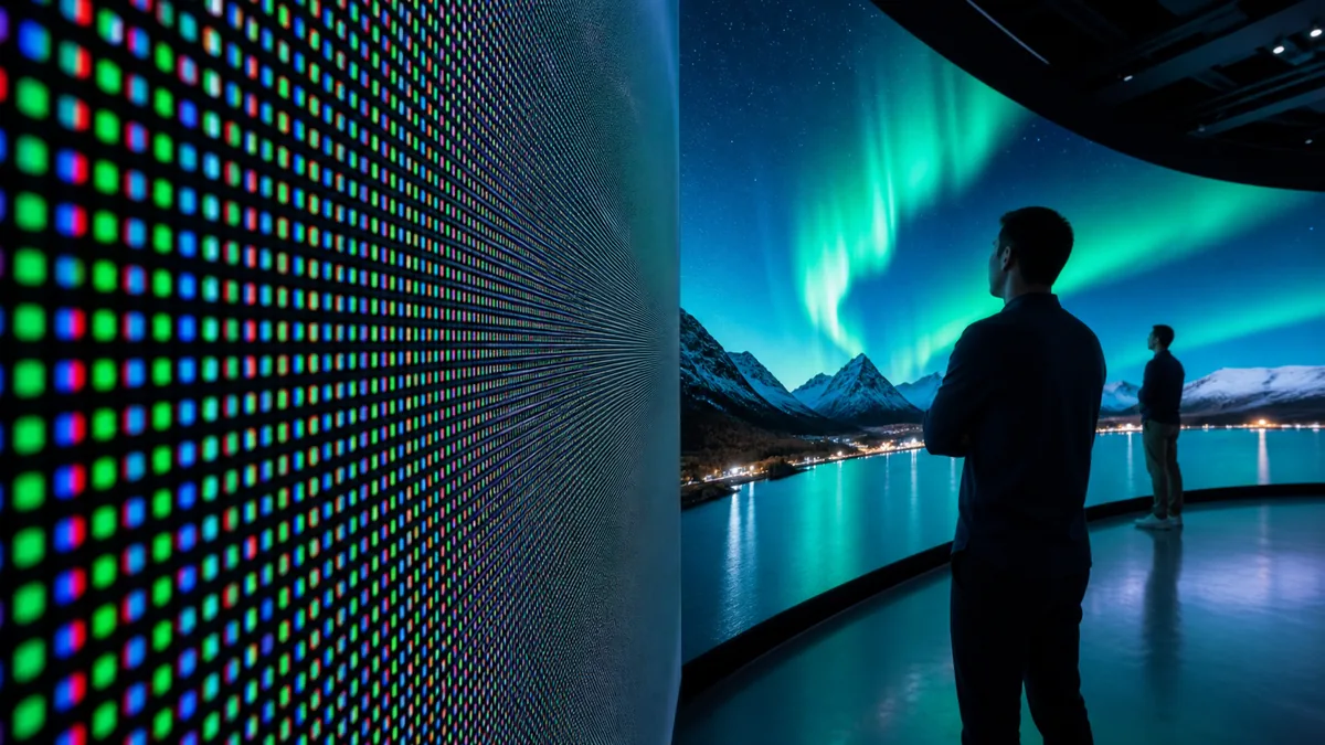 เปรียบเทียบระยะชมกับความละเอียด Pixel Pitch ของจอ LED Immersive