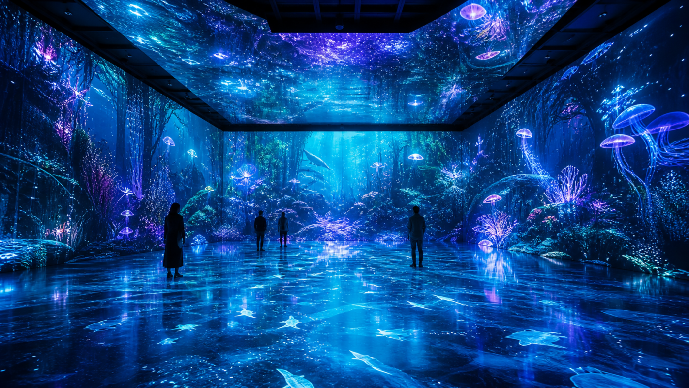 Immersive LED Display ห้องจอ LED รอบทิศทางบนผนัง พื้น และเพดาน