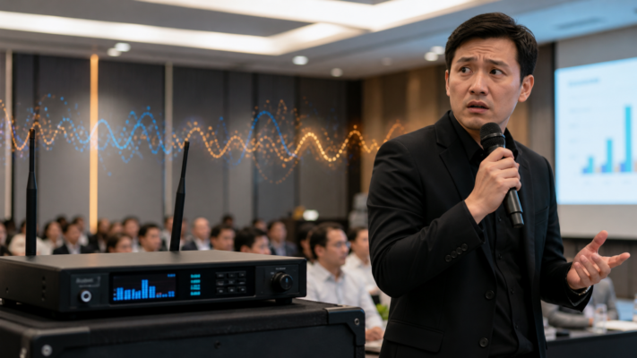 Wireless Microphone UHF เสียงขาด ๆ หาย ๆ ขณะใช้งานในห้องประชุม