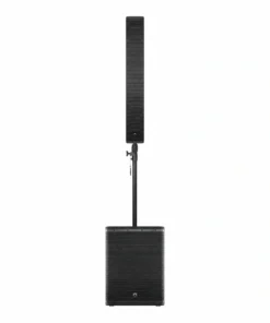 ลำโพงคอลัมน์ SOUNDVISION ACS-1500 สีดำ พร้อมเสาและตู้ซับวูฟเฟอร์ มุมด้านหน้า